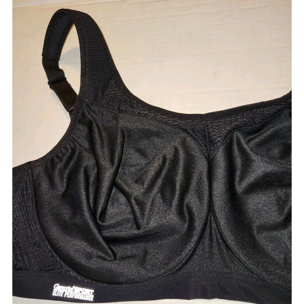 Glamorise SPORT Elite Performance Bra Black 46C Workout Support Underwire